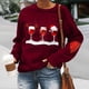 thumbnail image 1 of Pntutb Otoño e Invierno Mujer Navidad Impreso Jersey O-cuello Manga larga Blusa sólida tops Sudaderas Pntutb Pntutb-3573, 1 of 4