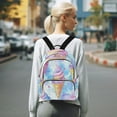 thumbnail image 7 of FORMRS Mini Backpack Purse for Women Quilted Travel Daypack Casual Shoulder Bag, Watercolor Ice Cream Pattern, 7 of 7