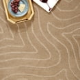 thumbnail image 3 of Geometric Handtufted Wool Carpet Beige, Glacier, 3 of 8