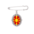 thumbnail image 1 of macedonia eu national emblem Brooch Pin Dress Shirt Shawl Clips, 1 of 3