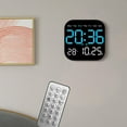 thumbnail image 4 of Reloj despertador Digital, configuración de alarma , 10 niveles, ajuste de brillo, temperatura, fecha, semana, visualización para el hogar y la , Azul, 4 of 8