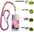 thumbnail image 3 of Lanyard for Phone for Cell Phone - by Gecko - Teether Phone Elastic Phone Strap - Phone Lanyard Patch (Bubble Gum XL Neck - Pink Diamond), 3 of 5