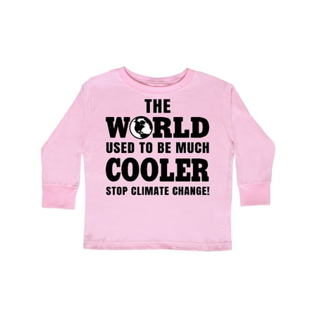 

Inktastic The World Used to be Much Cooler Stop Climate Change Gift Toddler Boy or Toddler Girl Long Sleeve T-Shirt