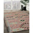 thumbnail image 3 of Ahgly Company Machine Washable Indoor Round Traditional Rust Pink Area Rugs, 3' Round, 3 of 7