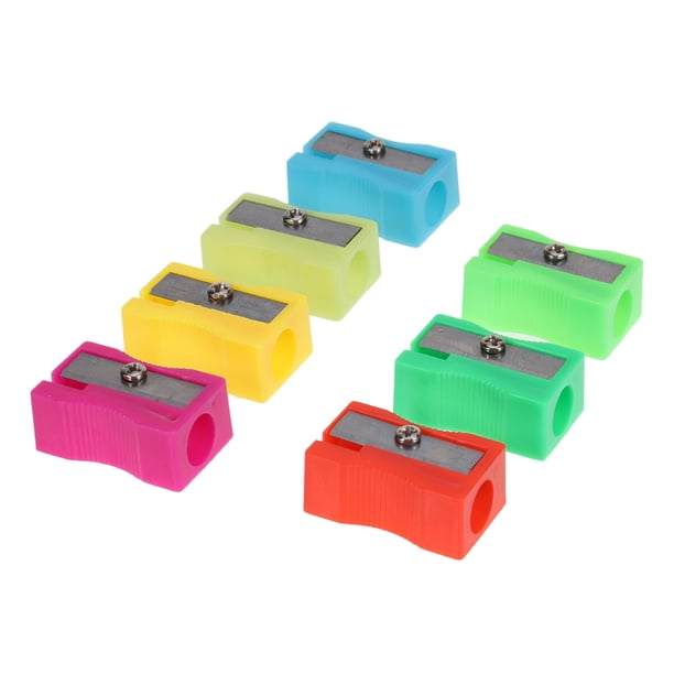 Sacapuntas de plástico de mano, 72 Uds., Mini sacapuntas Manual colorido (Color aleatorio)