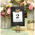 thumbnail image 2 of Darling Souvenir Deer & Floral Table Numbers Wedding Reception Table Cards Decor-4" x 6" (1 to 20), 2 of 4