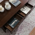 thumbnail image 6 of Leick Home 10504 Laurent Two Drawer Coffee Table with Shelf, Chocolate Cherry, 6 of 18