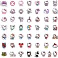 thumbnail image 1 of 50 Uds. Pegatinas impermeables con tema blanco de Hello Kitty Kitty para ordenador portátil, teléfono móvil, botella de agua, monopatín, equipaje, parachoques de coche Jmld, 1 of 2