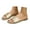 Gold, variant on Women's Slide Sandals Fashion Open Toe Cushioned Footbed Slippers Summer Beach Flat Shoes