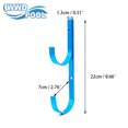 thumbnail image 2 of WWD POOL Swimming Pool Aluminum Pole Hanger Set, Blue, 1-Pack (2 Hooks), for Telescoping Poles, Leaf Rakes, Skimmers, Nets, Brushes, Vacuum Hoses, 2 of 4