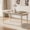 Beige, variant on WAMPAT 73" Dining Table for 4-6 Person, Oval Dining Room Table with Fluted Design, Modern Farmhouse Kitchen Dinner Table for Dining Room, Living Room, Oak