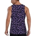 thumbnail image 3 of Gaeub Lavender Flowers Men's Athletic Tank Top, Workout Sleeveless Shirts, Running Tank Tops for Gym, Running, Training - X-Large, 3 of 9