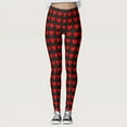 thumbnail image 2 of B91xZ Leggings de Compression pour Femmes Mode Décontractée Taille Haute Pantalons de Yoga Imprimés, Rouge TG, 2 of 5