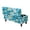 Blue Frangipani Wave, variant on FOR U DESIGNS Green Vintage Flower Print Stretch Ottoman Cover for Flip-Top Storage Bench, Washable Footrest Chair Slipcover with Elastic Band, Non-Slip Furniture Protector for Pets Kids