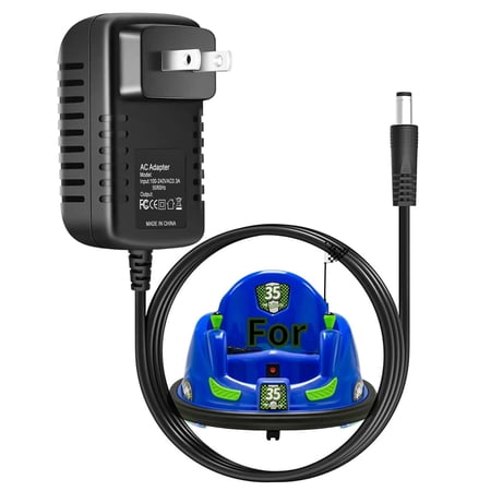 K-MAINS AC Adapter Charger Compatible With Flybar Bumper Car ride on 6V-Battery Power Supply Cord