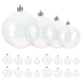 thumbnail image 1 of 40 adornos navideños iridiscentes en forma de bolas de plástico transparente rellenables para árbol de Navidad. Ideales para decorar el árbol en fiestas, bodas y eventos., 1 of 8