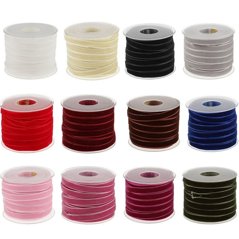 cloth ribbon accessories 1 Roll of 20 Yards Non-elastic Clothes Accessories  Ribbon Gift Wrapping Flocking Ribbons DIY Decorative Strap Ribbon Band for