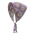 thumbnail image 4 of Multi-Color Floral Crochet Hollow Triangle Headscarf for Women, Lightweight Breathable Knit Tie Back Bandana, Boho Flower Turban Hair Wrap for Daily Travel Beach Outings, 4 of 4
