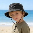 thumbnail image 2 of WEIGFI Kid Boys Girls Sun Hat Bucket Hat Adjustable Strap Lightweight Cartoon Dinosaur Embroidered Summer Daily Outdoor Fishing Lovely Vacation Hats,Black,2-8 Years, 2 of 5