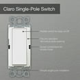 thumbnail image 3 of Lutron 01601 - CLARO ACC Single Pole Switch 15A, 3 of 4