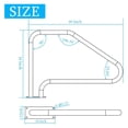 thumbnail image 6 of Pool Handrail Swimming 49x34 Stainless Steel Humanized Handle Swimming Pool Stair Rail with Blue Grip Cover Quick Mount Base Plate & Accessories for SPA Inground Pools, 6 of 8