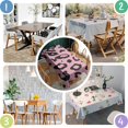 thumbnail image 4 of Pink and Black Of Leopard Print Rectangle Tablecloth 60"x102",Waterproof Polyester Rectangle Table Cloth, Wipeable Spillproof Polyester Tablecloth for Dining, Camping, Indoor and Outdoor, 4 of 6