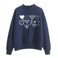 thumbnail image 1 of WEAIXIMIUNG Robes Chandail en Molleton pour Femmes 2024 Chandail en Molleton pour Femmes Saint-Valentin pour Haut à Motifs Chandail en Molleton à Manches Longues Blouse Décontractée Pull-Over, 1 of 3