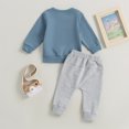 thumbnail image 4 of Fortune Toddler Boy Long Sleeve Sweatshirt Tops Jogger Pants 2Pcs Clothes Set 0-3 Years, 4 of 8