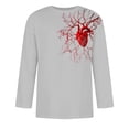 thumbnail image 4 of Camisas de Manga Larga para Hombres Imprimir Casual Cuello Redondo Blusa de Manga Corta, Camisas de Lino para Hombres, 4 of 4
