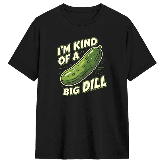 I'm Kind Of A Big Dill Retro Graphic Tee For Men And Women, Funny Cotton Short Sleeves T-Shirt