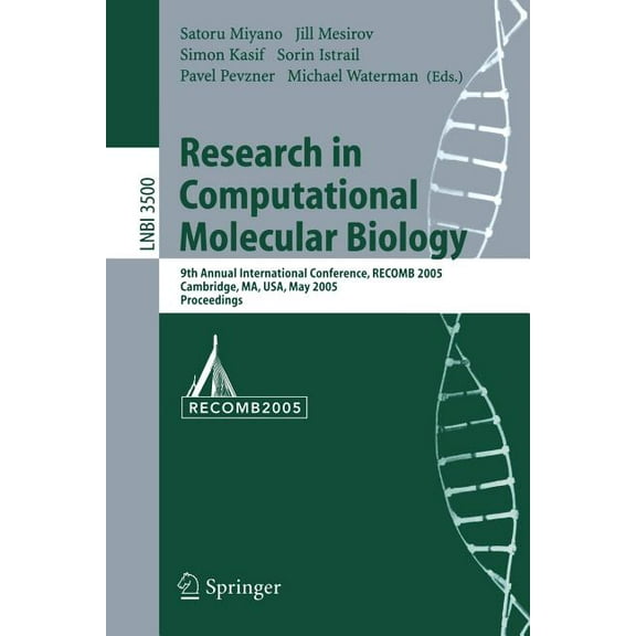 Research in Computational Molecular Biology: 9th Annual International Conference, Recomb 2005, Cambridge, Ma, Usa, May 1, (Paperback)