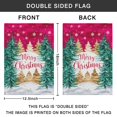 thumbnail image 4 of Triangle Tree Snowflake Silver Red Christmas Garden Flag Double Sided Yard Flags for Garden Lawn Birthday Autumn Thanksgiving Christmas 12.5x18inch, 4 of 4