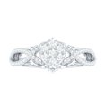 thumbnail image 4 of Designer Cubic Zirconia Engagement Ring for Women (0.75 CT), 10K White Gold, US 9.00, 4 of 9