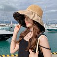 thumbnail image 2 of Chapeau de Pêcheur pour Femmes en Paille - Protection Solaire, Large Bord, 2 of 8