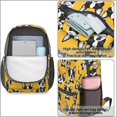 thumbnail image 4 of Boston Terrier Orange Pattern 17" School Backpacks for Teens,Waterproof Oxford Fabric,S-Shape Padded Straps for School,Travel,Hiking,Camping, 4 of 6
