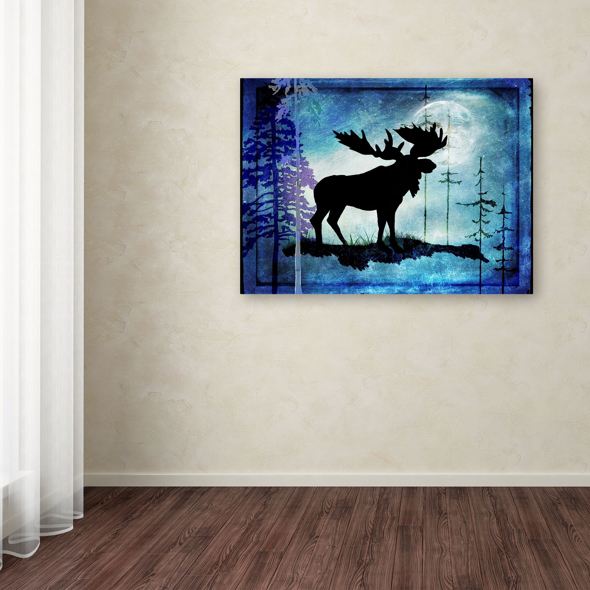 Trademark Fine Art 'Midnight Moose II' Canvas Art by LightBoxJournal