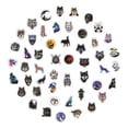thumbnail image 4 of Pegatinas de lobo salvaje, 50 pegatinas de vinilo impermeables de lobo fresco para botellas de agua, L, 4 of 5
