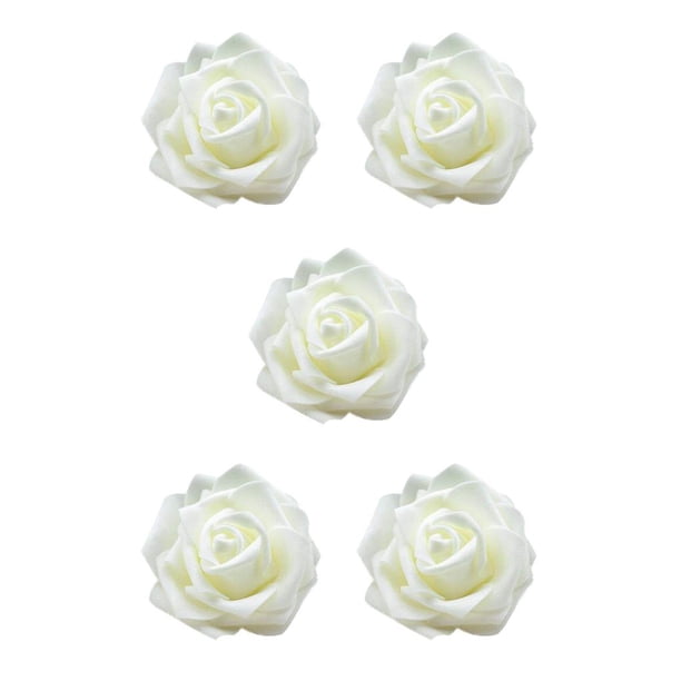 Flores artificiales Wosthever PE Espuma 50 Piezas Blanco crema