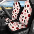 thumbnail image 2 of KUIFORTI Ladybug Bow Car Seat Covers Full Set Easy Installation 14 Pack Lanyard Keychain Holder Included Universal Fit Cars SUV Trucks Durable Elastic Fabrics Non Slip Comfortable, 2 of 3