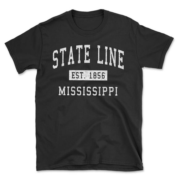 State Line Mississippi Classic Established Men's Cotton T-Shirt
