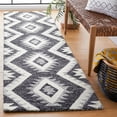 thumbnail image 2 of SAFAVIEH Casablanca Nelson Southwestern Wool Runner Rug, Ivory/Black, 2'3" x 9', 2 of 11