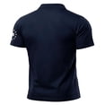 thumbnail image 5 of Men's US 250th Anniversary Polo Shirt with One Nation Under God and Cross Flag Print Featuring Classic Collar and Short Sleeves&nbsp; Navy XXXL, 5 of 5
