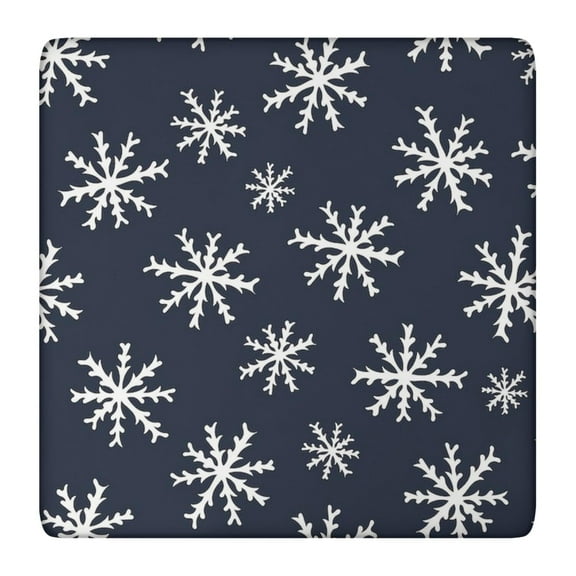 Christmas Celebration Table Cover 36x36 Inch Square Size, Elastic Edge Spandex Fabric for Party Table Protection and Spill Prevention