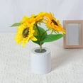 thumbnail image 2 of Lámpara de girasol: luz nocturna LED recargable con simulación de girasol, decoración para dormitorio, mesita de noche y luz ambiental, 2 of 4