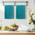thumbnail image 3 of Teal Boho Kitchen Towels Set of 1, Farmhouse Abstract Geometric Aesthetic Art Absorbent Dish Towels for Kitchen, Microfiber Hand Towel, Quick Drying Tea Towel for Cleaning Decorative Dishcloths, 3 of 7