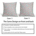 thumbnail image 5 of Spring Daisy Floral Pillow Covers 18X18 Inch Pale Pink Blue Vintage Flowers Decorative Pillow Cases Set of 2 Block Print Cotton Linen Throw Pillows Farmhouse Decor For Sofa Couch Cushion Outdoor, 5 of 6