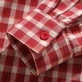 thumbnail image 6 of LWITHSZG Plaid Shirt Men Casual Plus Size Long Sleeve Tops Fall Winter Going Out Blouses Dressy Casual Checkered Button Down Shirts with Pocket Size S, 6 of 8