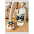 thumbnail image 6 of Home Cloud slippers Women puppy sandals bow Big eyes Flip flops Cartoon Soft beach non slip house shoes Men platform women slide, 6 of 6