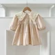 thumbnail image 1 of Body coreano bordado con lazo para bebé, vestido bonito de primavera con cuello de mariposa y manga larga para niña, ropa para niños, vestido para hermanas, 1 of 6