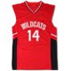 thumbnail image 1 of Camisa de malla transpirable para hombres Troy Bolton 14 puntos camiseta de baloncesto de secundaria roja, 1 of 3